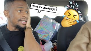 Hitting Boyfriend with a bag | He got so mad 