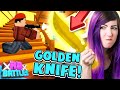 GET THE GOLDEN KNIFE AGAIN AND WIN THE ROBUX! (Roblox Battles)