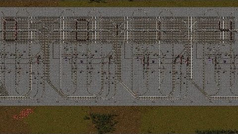 Factorio Rail Clock Time-lapse