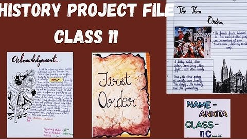History project on The Three orders Class 11 || History file  #history #historyproject #class11