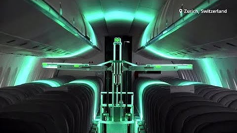 Swiss robots use UV lights to sanitize planes