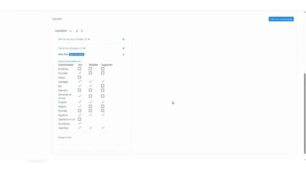 Équipe, rôles et permissions dans Plexflow