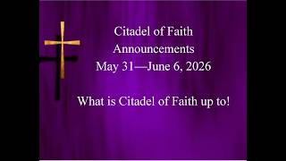 CFCF May 31, 2026 Announcements