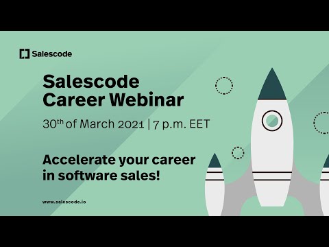 Salescode Career Webinar 30.03.2021 | Accelerate your career in software sales!