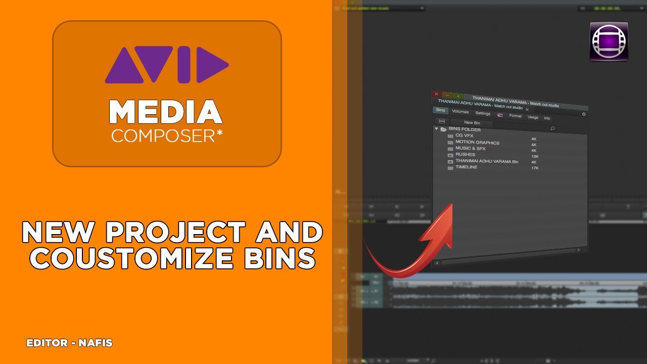 Avid Media Composer | New project & costomize bins | Match Cut Studio