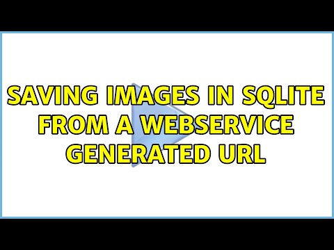 Saving images in sqlite from a webservice generated URL