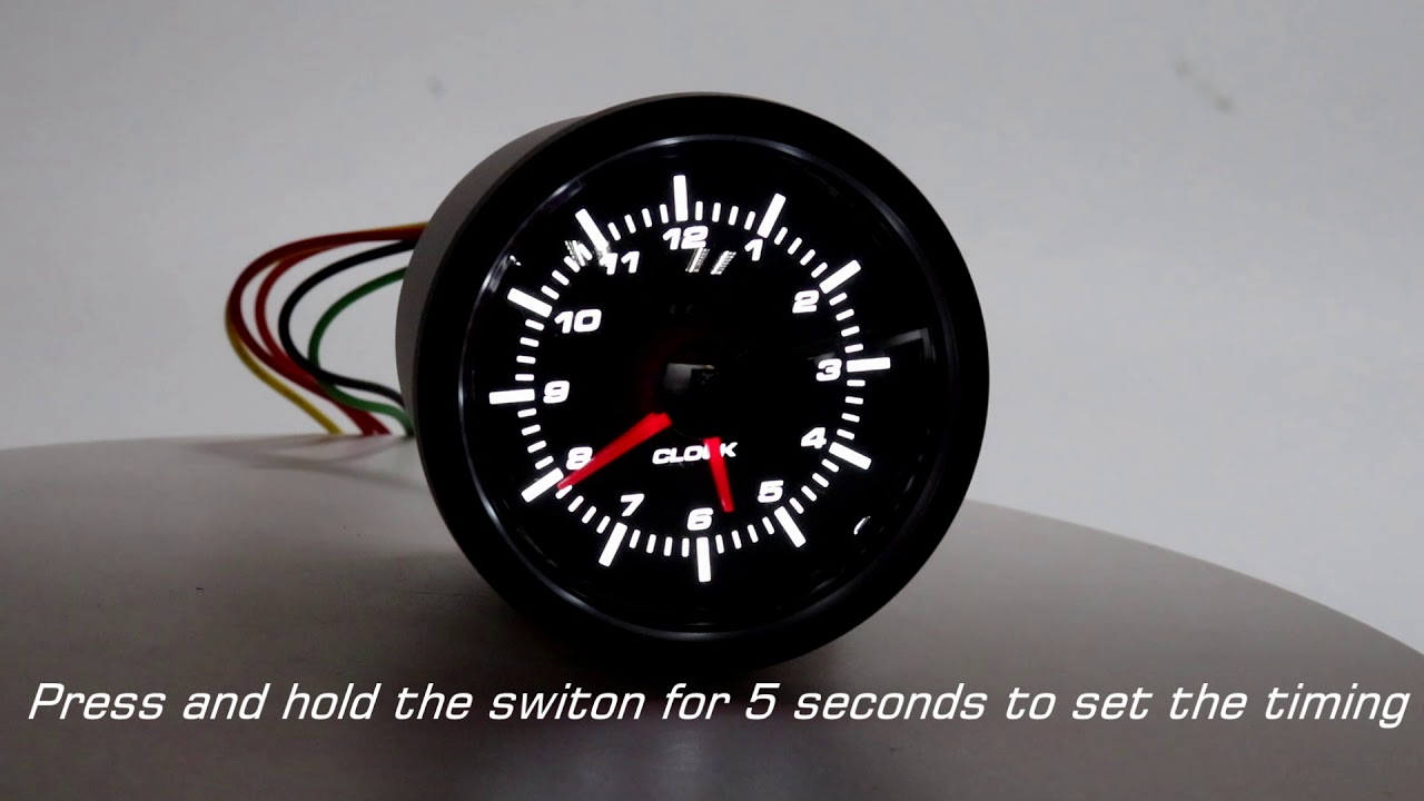 iGauge 52mm Analog Super White LED Clock For Car