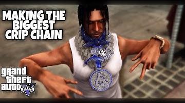 Making The Biggest Crip Chain In GTA 5 RP (FiveM) | Making Icy GTA Chains Using Blender