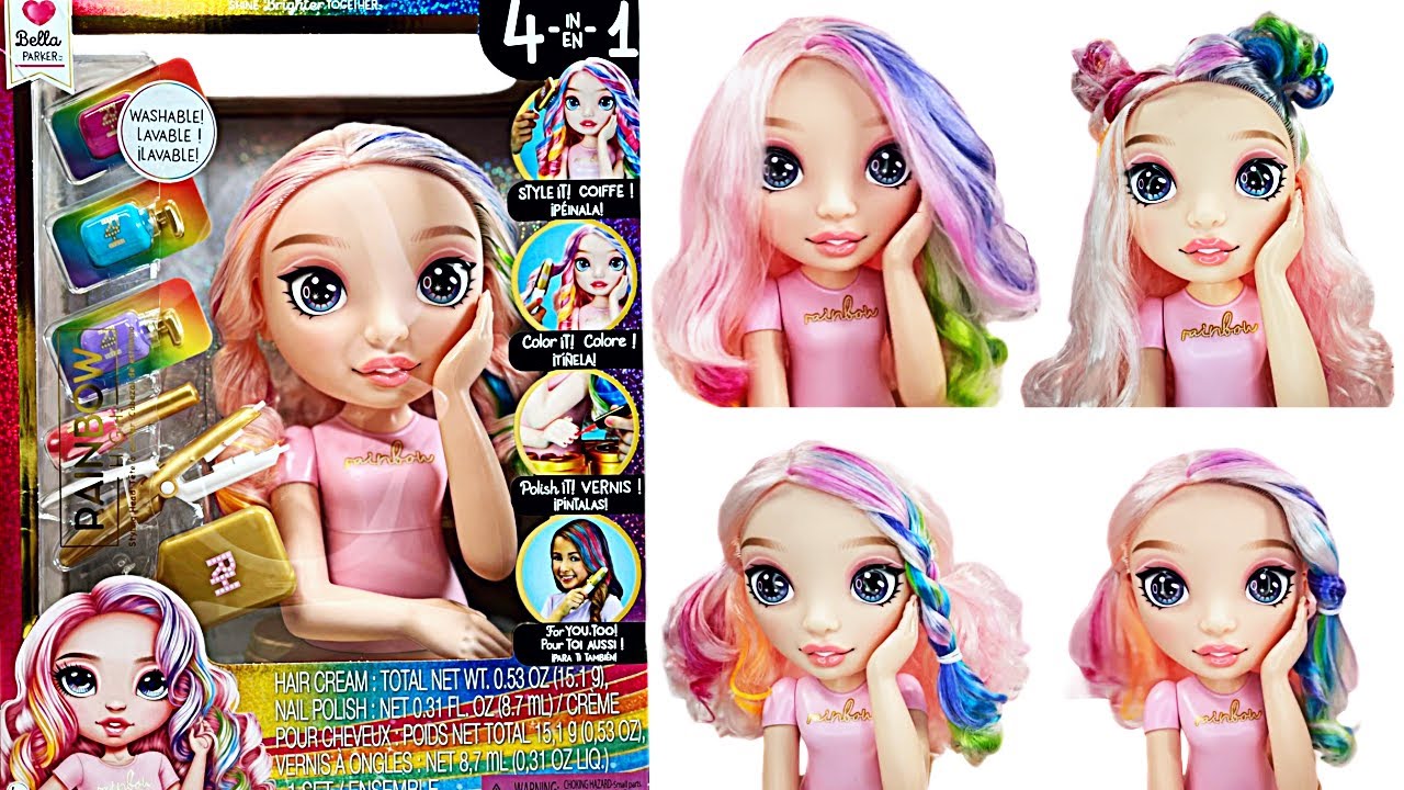 ASMR Unboxing Rainbow High Bella Styling Head Fun Hair Play & Styling, No Talking & Oddly Satisfying