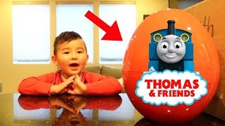 GIANT SURPRISE MYSTERY EGG!! THOMAS AND FRIENDS TOYS FOR KIDS!