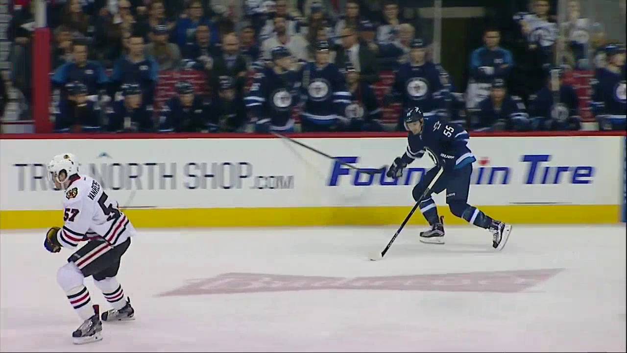 nhl hockey resultados Dustin Byfuglien 3-3 Goal vs Blackhawks Apr 1 2016