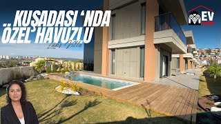 Kuşadası'nda Deniz Manzaralı, Özel Havuzlu Lüks Villa I Kuşadası Satılık Villa