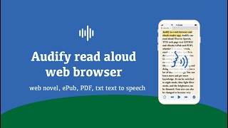 Audify read aloud web browser (TTS): How to read aloud (text to speech) web novel or eBook? screenshot 5