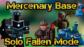 Only Mercenary Base SOLO Triumph Fallen Mode Roblox Tower Defense Simulator