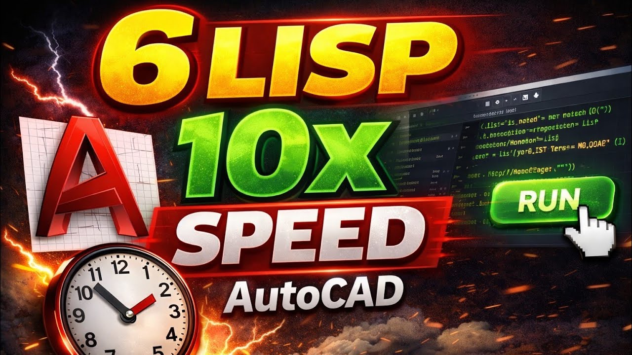 6 скриптов AutoCAD LISP, которые экономят в 10 раз больше времени (незаменимые рабочие процессы)