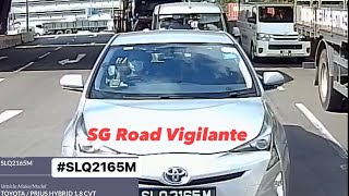 17may2024   corporation road  phv #SLQ2165M toyota prius unable to keep in lane during right turn