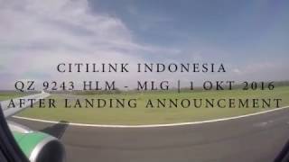 CITILINK INDONESIA AFTER LANDING ANNOUNCEMENT