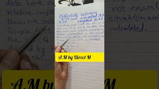 Difference between Arithmetic Mean And Weighted A.M | ch3part1 | BS Statistics | Link In Description