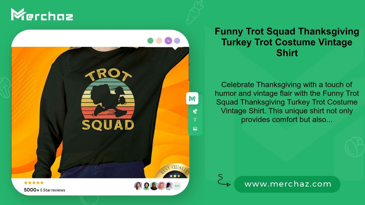 Funny Trot Squad Thanksgiving Turkey Trot Costume Vintage Shirt