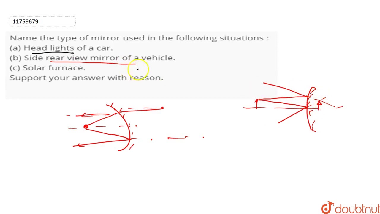 Name The Type Of Mirror Used In Following Situations A Head Lights Car You Name The Type Of Mirror Used In, Which Type Of Mirrors Are Used In Vehicles