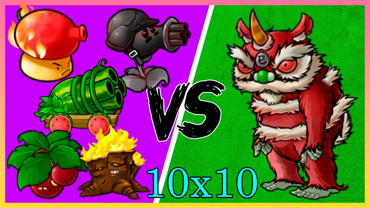 ZOMBI NIAN vs SETAS FUSIONADAS 10 X 10 - PvZ  Fusion 2.6. - Español no Comentado