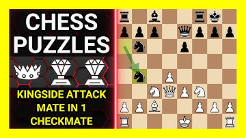 Chess Puzzles to Practice. Themes: Kingside attack, Mate in 1, Checkmate. Learn Chess