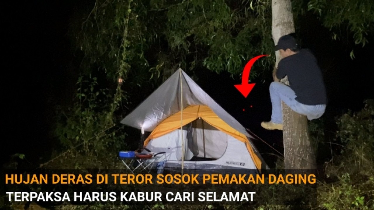CAMPING HOROR: ASTAGFIRULLAH..PENAMPAKAN DI DEPAN MATAKU SOSOK HITAM MATA MERAH