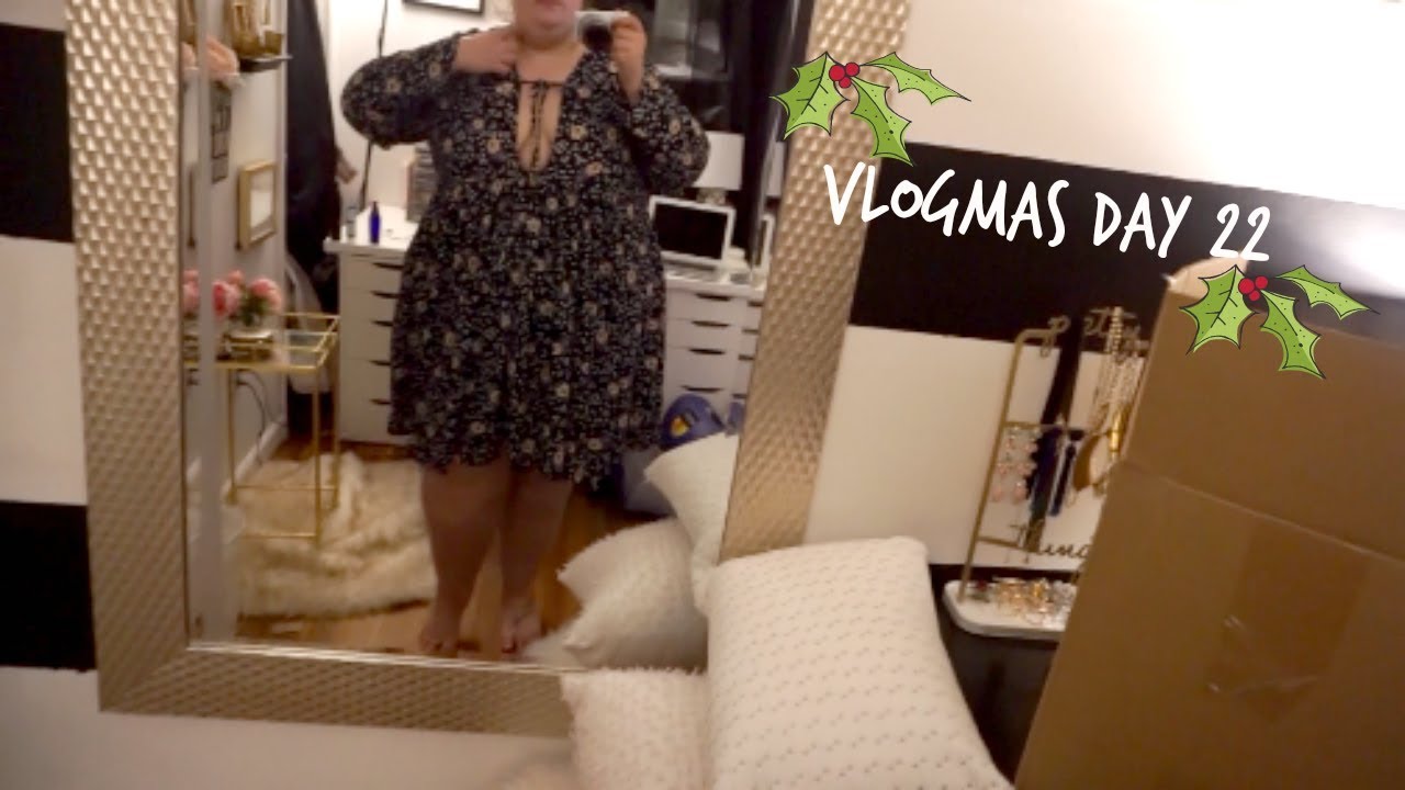 Vlogmas, день 22⎮Наконец-то начали собирать вещи и примерять мини-платье Asos Plus Size🎄