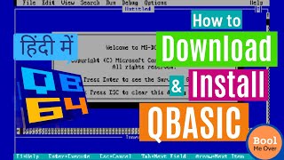 How to download and install QBASIC in windows 7 , 8 , 10 || In Hindi