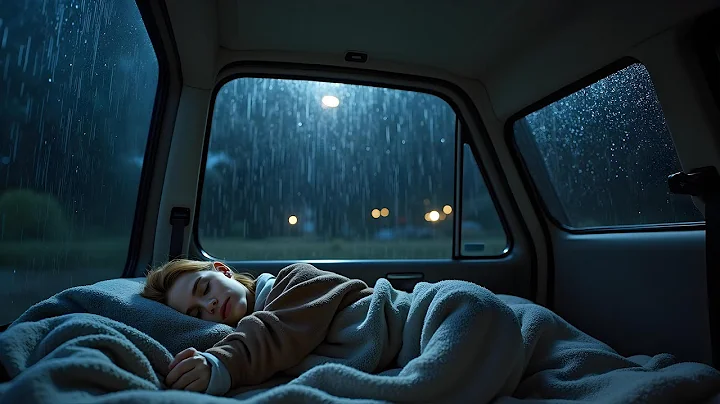Leave It All To Sink Into Heavy Rain And Thunderstorms - Relax And Sleep In Cozy Car