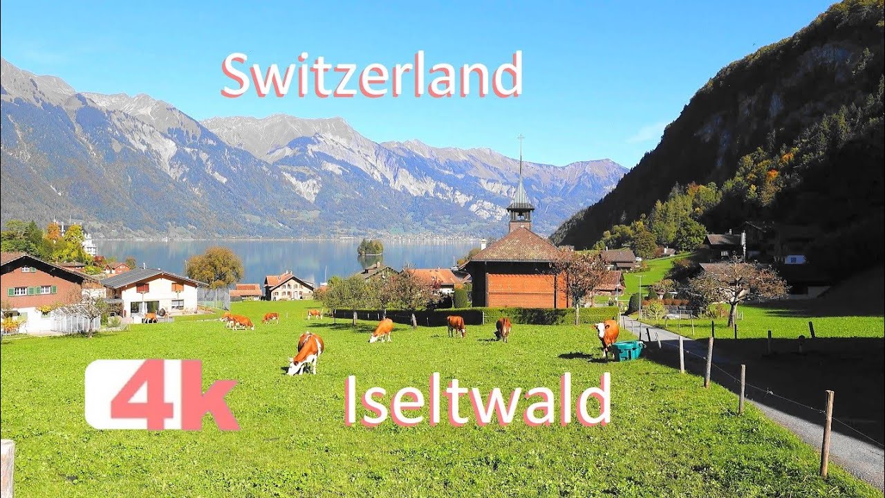 SWITZERLAND - ITSELWALD - PART 2 - INTERLAKEN - Walking Tour beautiful villages - hermosos - 4k
