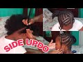 Side Updo Cornrow Hairstyle: Easy and Stylish Kids Natural Hair Tutorial