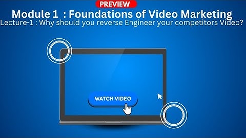 Lecture-1 : Why should you reverse Engineer your competitors Video?