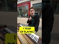 1 day vs 10 years of playing piano in public