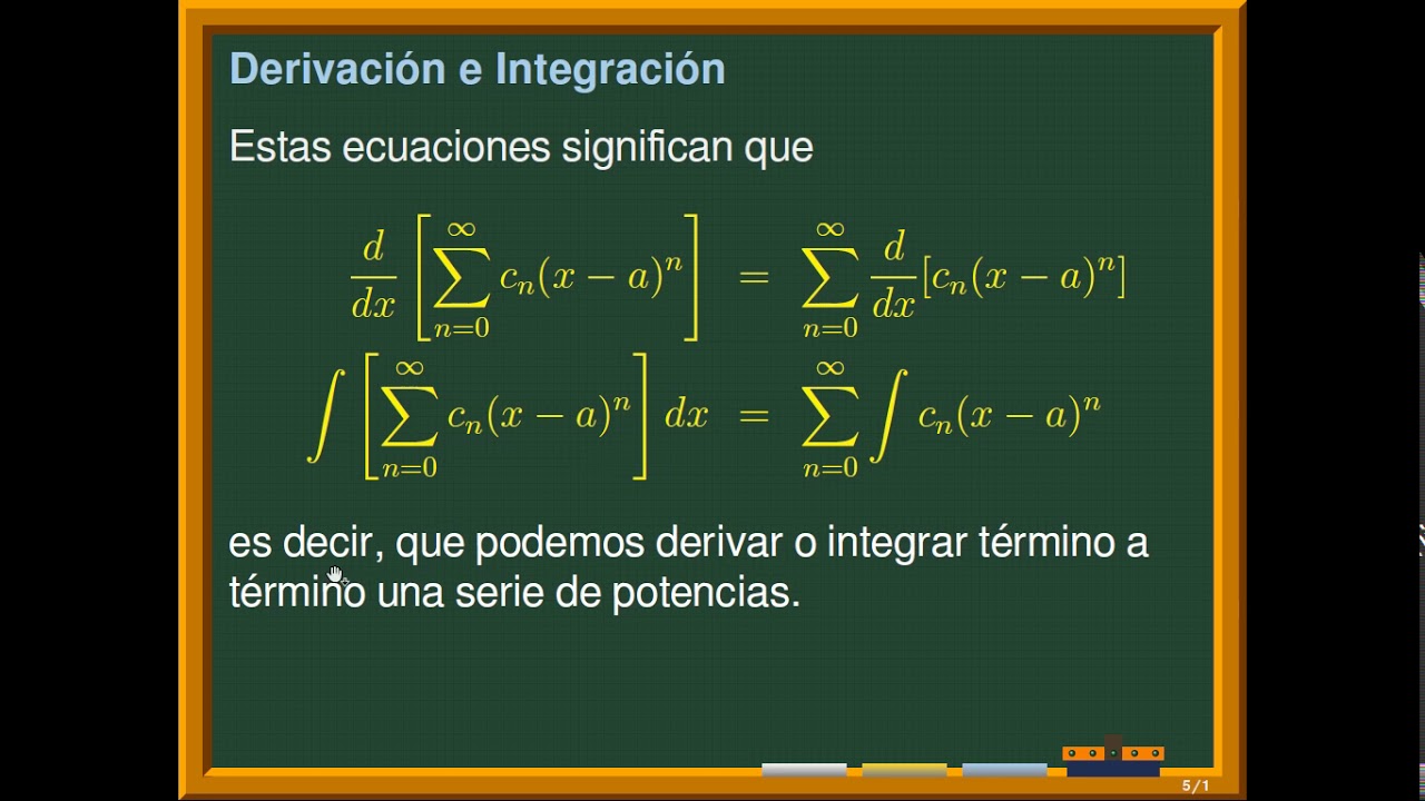 Derivacion E Integracion De Series De Potencias