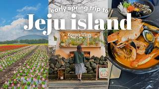 Trip to #Jeju island, Korea| 3-day itinerary| flower fields, aesthetic cafes, what I ate| Korea VLOG