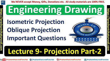 Engineering Drawing Lecture No.9 | Projection Part- 2 | RRB ALP CBT-2 |
