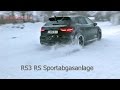 Audi RS3 is drifting in snow *Audi Sound Sport exhaust*