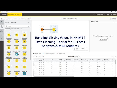 KNIME 10: How to Handle Missing Data in KNIME | Data Cleaning Step-by-Step | KNIME Tutorial