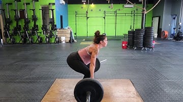 Snatch pull with pause on toes and eccentric tempo