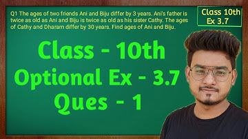 Exercise  3.7, Question 1, Maths (Pair of Linear Equations in Two Variables) NCERT CBSE Class 10th