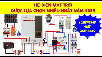 sơ đồ đấu nối tủ điện kết nối biến tần Hybrid Lumentree 4kw