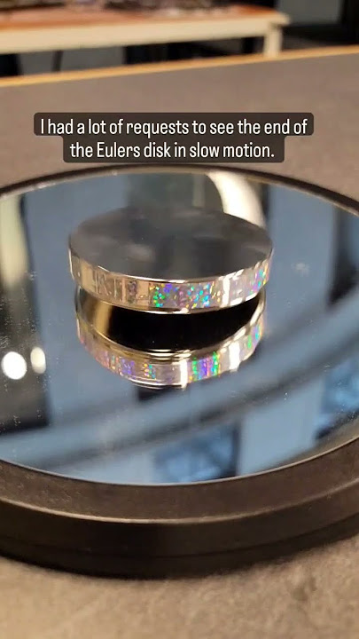 Euler's disk at 1,000 frames a second! #science #shorts #physics #slowmotion #slowmo