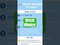 Watch Window in Excel | Track KPIs Easily!
