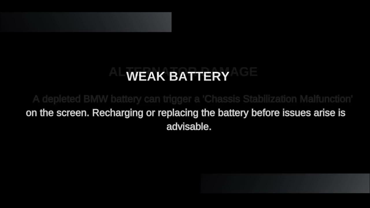 Chassis stabilization malfunction in BMW how to fix YouTube