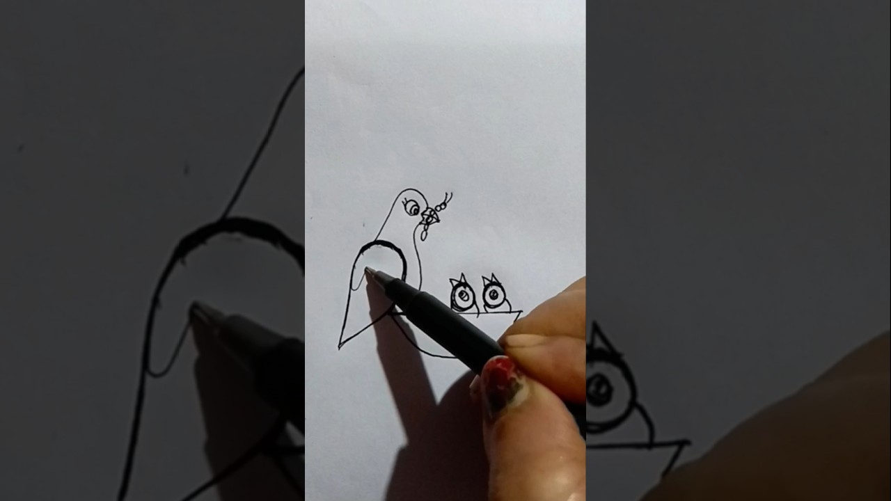 Easy Bird 🐦 drawing … 