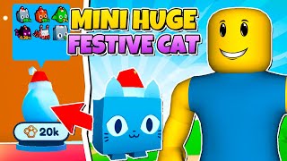 НУБ PET SIMULATOR X В РОБЛОКС! ROBLOX, выбил два читерских festive cat в.