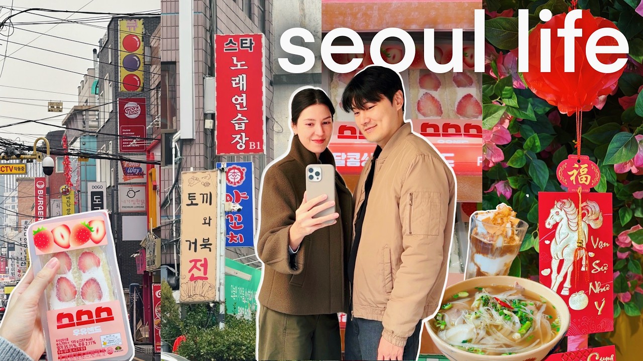 is this seoul neighborhood too young for us? 😳 new dessert convenience store, pollution & home life