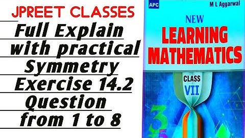 #class7 #mlaggarwal chapter 14 #symmetry full explain #notes  exercise 14.2 question 1,2,3,4,5,6,7,8