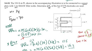 ch.14 Welded connections || lecture (6) "problems"